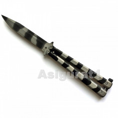 Cutit. Briceag fluture butterfly balisong Stainless Steel Model Camuflaj TIGER foto