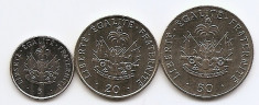 Haiti Set 3 - 5, 20, 50 Centimes 1995/00 - UNC !!! foto