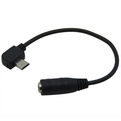 Cablu adaptor Micro USB la jack 3.5mm pentru microfon, casti, GoPro foto