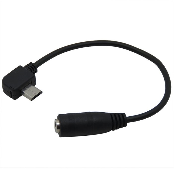 Cablu adaptor Micro USB la jack 3.5mm pentru microfon, casti, GoPro