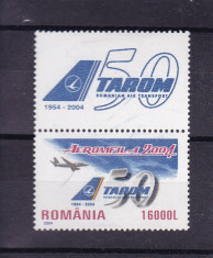 ROMANIA 2004 , LP 1646 a , 50 ANI DE EXISTENTA-TAROM SERIE CU VINIETA MNH foto