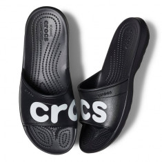 Saboti pentru femei Crocs Classic Graphic Slide Black (CRC204465-066-W) foto
