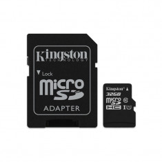 Card Kingston microSDHC (Class 10) + Adaptor SD Capacitate 32GB foto