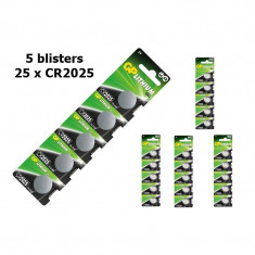 GP CR2025 Lithium battery Continutul pachetului 5 x Blister foto