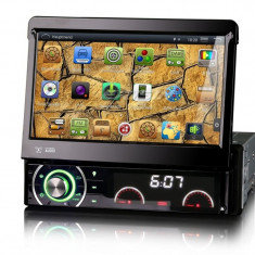 Navigatie auto 1DIN+camera, cu ecran retractabil,all-in-one, functie TV, GPS foto