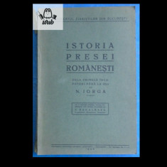 N Iorga Istoria presei romanesti 1922