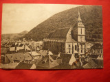 Ilustrata Brasov - Biserica Neagra , interbelica, Circulata, Fotografie