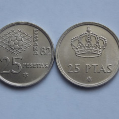 Lot 2 monede 25 pesetas Spania-xf
