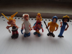 K031 Kinder vintage - set 5 Asterix &amp;amp; Obelix 1990, rare foto