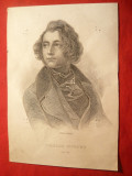 Ilustrata -Personalitati-Gravura- Ch.Dickens de A.Weger - Leipzig, Necirculata, Printata