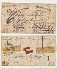 Austria Transilvania 1849 plic prefilatelic stampile rare Cluj Mures si Odorhei foto