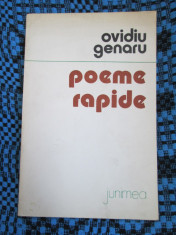 Ovidiu GENARU - POEME RAPIDE (prima editie - 1983) foto