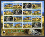 UGANDA 2008 WWF FAUNA PROTEJATA HIENE, Nestampilat