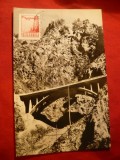 Ilustrata TCV - Cheile Argesului circulat 1971 ,stampila de gara Capataneni