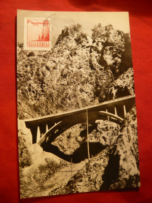 Ilustrata TCV - Cheile Argesului circulat 1971 ,stampila de gara Capataneni foto