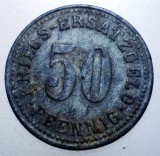 F.190 GERMANIA STADT WERTHEIM AM MAIN NOTGELD 50 PFENNIG ZINC 24mm, Europa