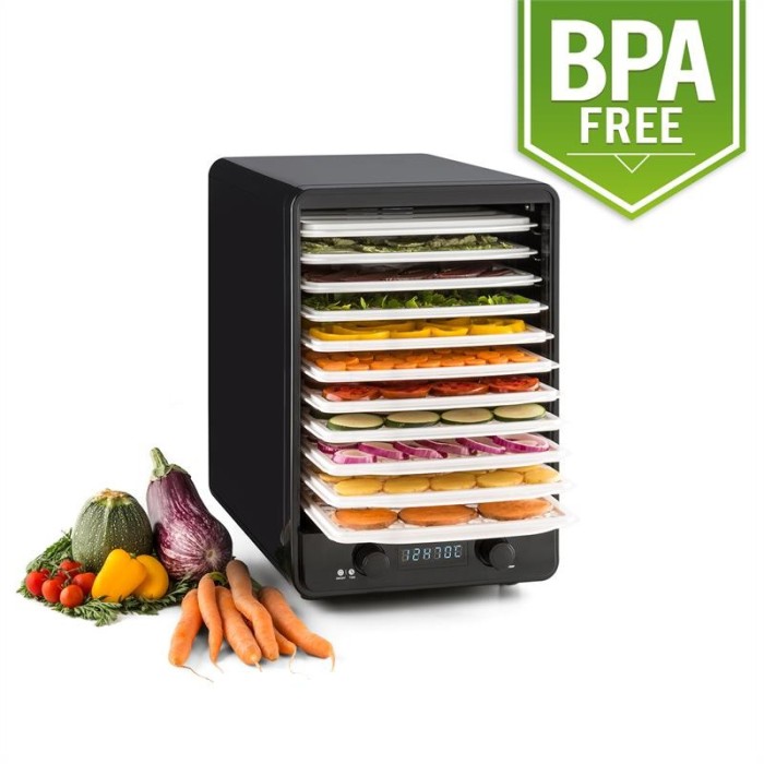 Klarstein Fruitcube Dorr 550 W Mașină cu 10 etaje de deshidratat negru / verde foto mare Klarstein Fruitcube Dorr 550 W Mașină cu 10 etaje de deshidratat negru / verde foto mare