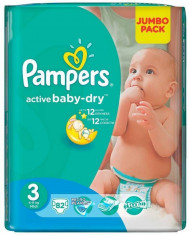 Scutece PAMPERS Active Baby 3 Midi Jumbo Pack 82 buc foto