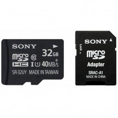 Card Sony Micro SDHC 32GB Clasa 10 + Adaptor SD SR32UYA foto