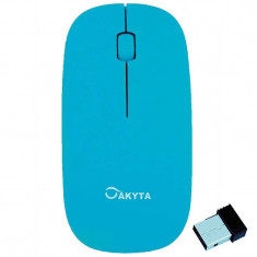 Mouse Akyta AM4 USB Wireless Blue foto