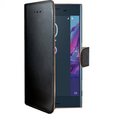 Husa Flip Cover Celly WALLY624 Agenda Negru pentru SONY Xperia XZ foto