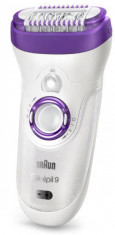 Epilator Braun SE9579 Legs Body Face 2 viteze Alb/Mov foto