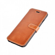 Husa Flip Cover Tellur TLL116113 Book Case Leather maro pentru Samsung Galaxy Ace 4 foto