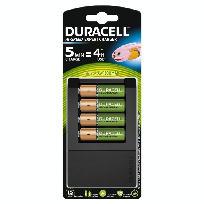 Incarcator acumulator Duracell CEF15 + Duracell acumulatori AAK4 1300mAh Negru/Verde foto mare Incarcator acumulator Duracell CEF15 + Duracell acumulatori AAK4 1300mAh Negru/Verde foto mare