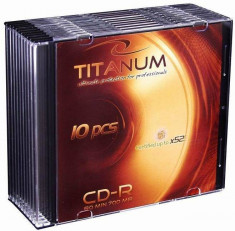 Mediu optic Esperanza CD-R TITANUM 700MB 52x slim jewel case 10 bucati foto