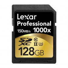 Card Lexar Professional 1000x SDXC 128GB Clasa 10 UHS-II 150MB/s foto