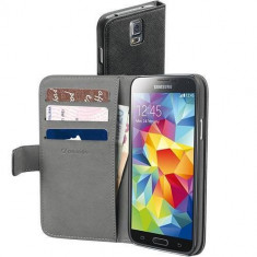 Husa Flip Cover Cellularline BOOKAGENDAGALS5BK Agenda Negru pentru Samsung Galaxy S5 foto