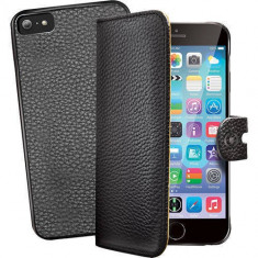 Husa Flip Cover Celly 102204 Ambo neagra plus capac spate detasabil pentru Apple iPhone 6 foto