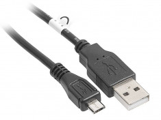 Cablu Tracer USB 2.0 AM - microUSB 1.8m negru foto