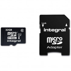 Card Integral micro SDHC 32GB Class 10 UHS-I U1 cu adaptor SD foto