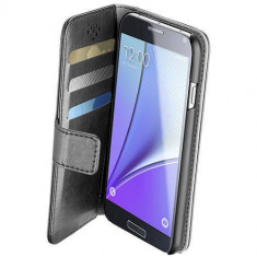 Husa Flip Cover Cellularline BOOKAGGALS7K Agenda Negru pentru Samsung Galaxy S7 foto