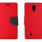 Husa Flip Cover Goospery YFSAMGS4RA My-Fancy rosu / albastru pentru Samsung Galaxy S4 I9500