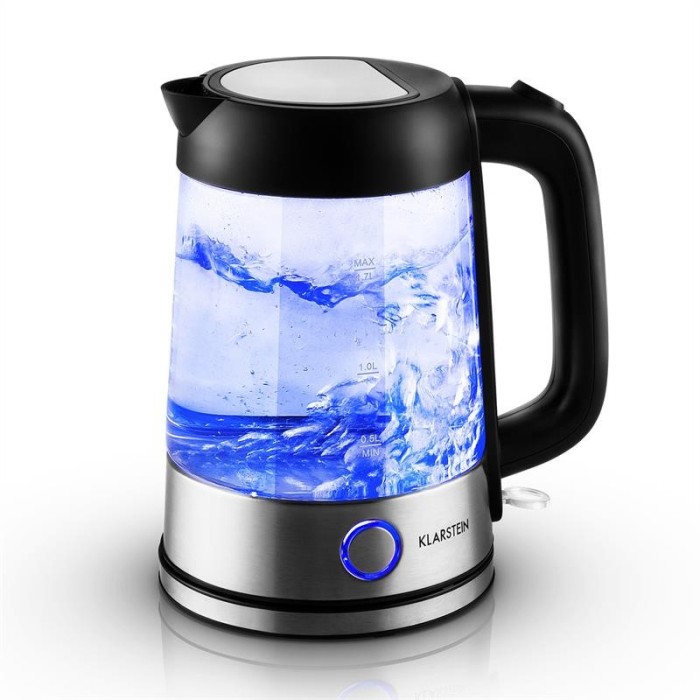 Klarstein Deep Blue ceainic 1,7 l 2200W albastru cu LED-uri de iluminat foto mare Klarstein Deep Blue ceainic 1,7 l 2200W albastru cu LED-uri de iluminat foto mare