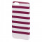 Husa Protectie Spate Hama Stripes Magenta / White pentru Apple iPhone 6