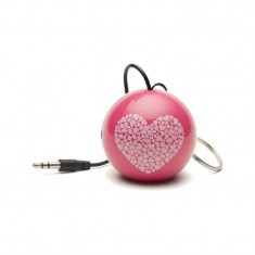 Boxa portabila KitSound Mini Buddy Heart 2W pink foto