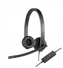 Casti Logitech Over-Head H570e Black foto