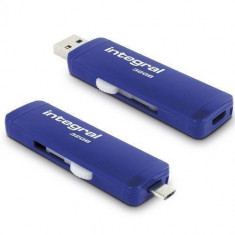 Memorie USB Integral Slide Otg 32GB blue foto