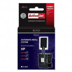Consumabil ActiveJet Kit automat de refill black pentru HP 21 HP 27 HP 56 foto