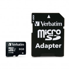 Card Verbatim microSDHC Premium 8GB Clasa 10 UHS-I U1 cu adaptor SD foto