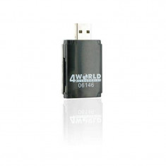 Card reader 4World 06146 USB 2.0 All in One negru foto