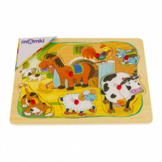 Puzzle din lemn MomKi Animale domestice 6 piese foto