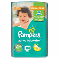 Scutece PAMPERS Active Baby 4+ Regular Pack 18 buc foto