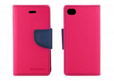 Husa Flip Cover Goospery YFAPPIPH4PKA My-Fancy roz / albastru pentru Apple iPhone 4 / 4S foto