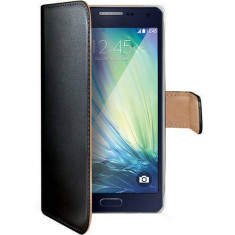 Husa Flip Cover Celly WALLY452 Agenda Negru pentru Samsung Galaxy A3 foto