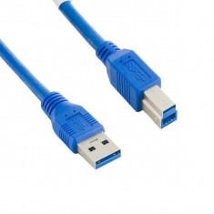 Cablu 4World USB 3.0 tip AM-BM 5m albastru foto