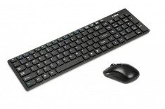 Kit tastatura si mouse Ibox Sauros Pro Wireless + Mouse optic Black foto